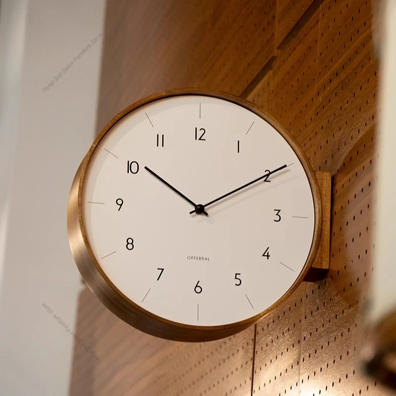 Japanese Luxury Lifestyle - Japanese-style Solid Wood Double-sided Wall Clock