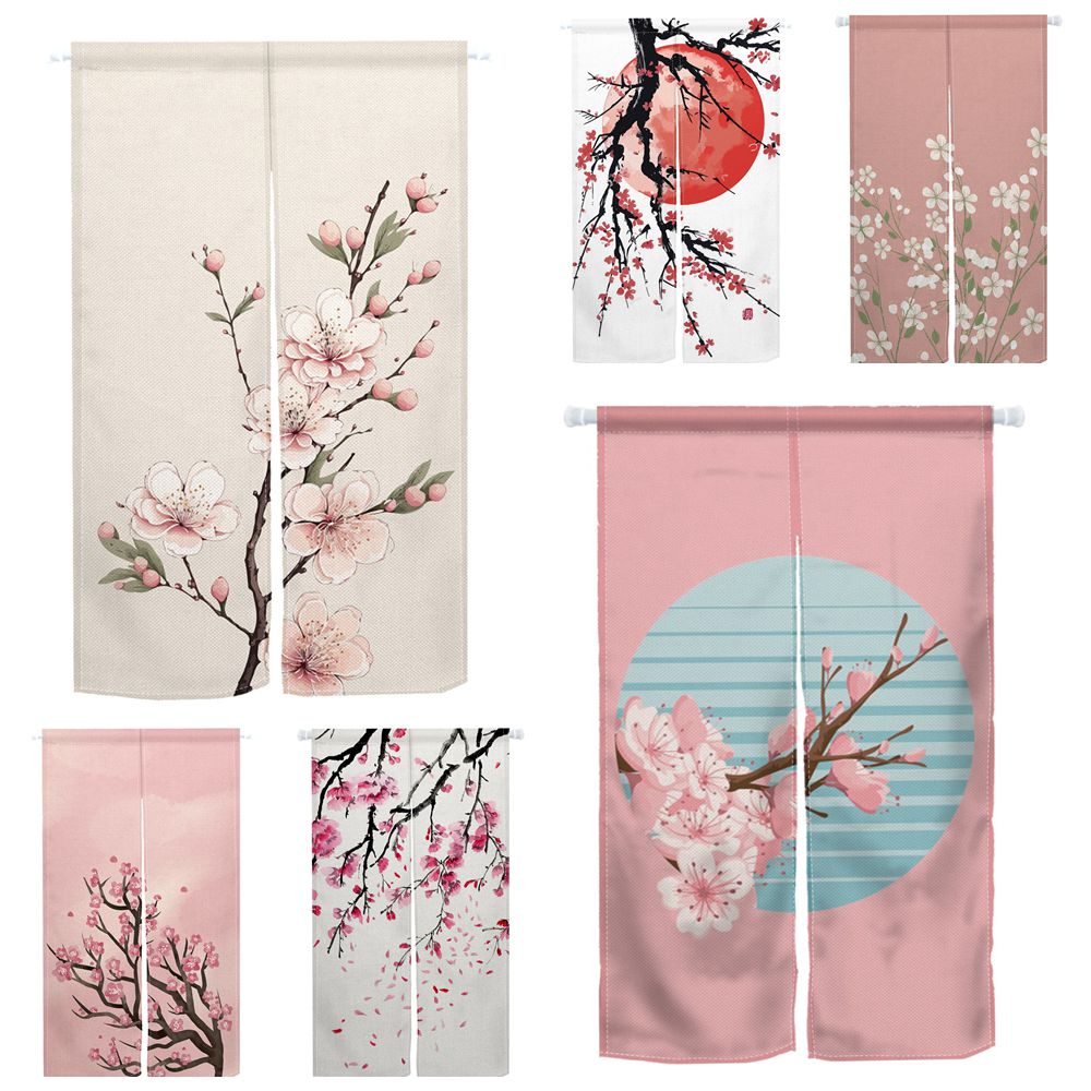 Cherry Blossom Door Curtain Ja - огляд і ціна Noren Curtain Doorway