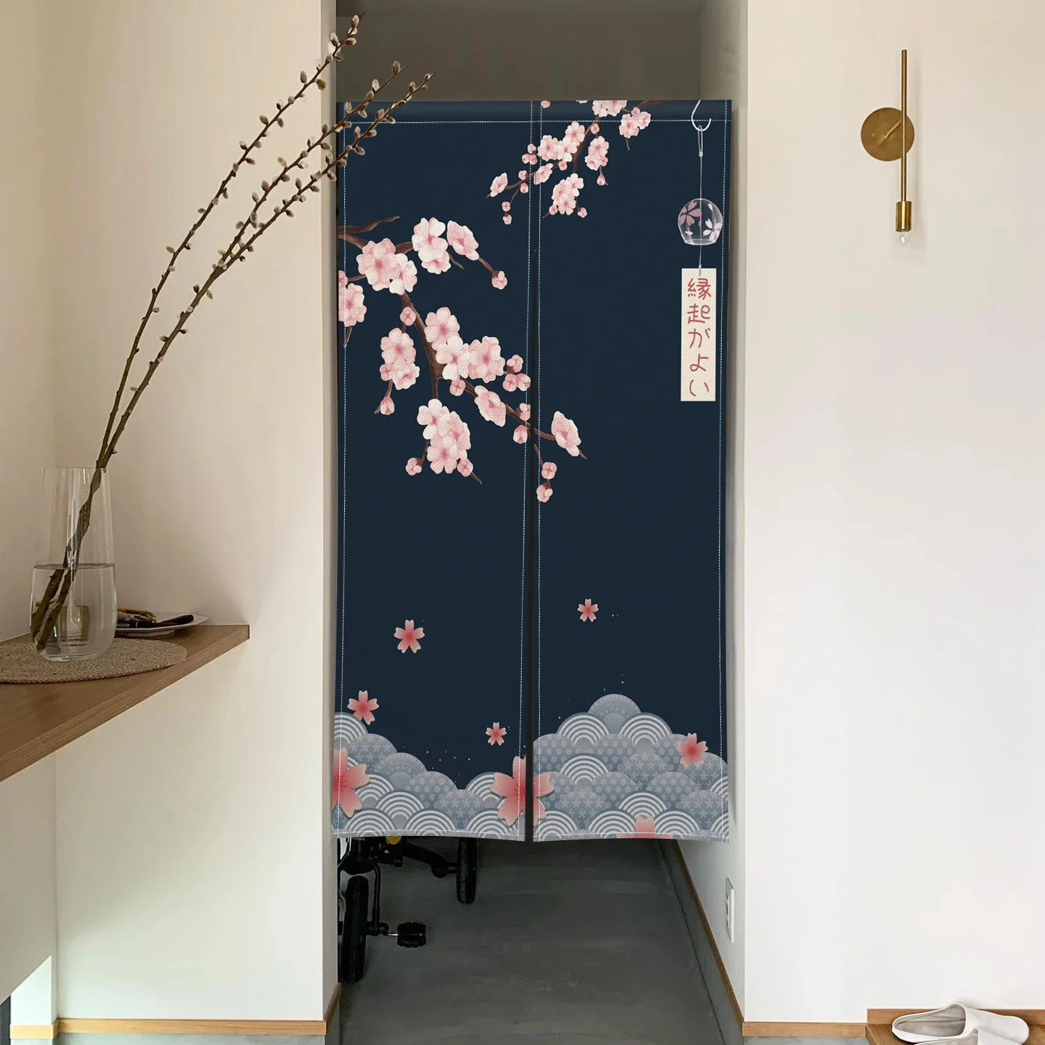 Cherry Blossom Door Curtain Ja - огляд і ціна Noren Curtain Doorway