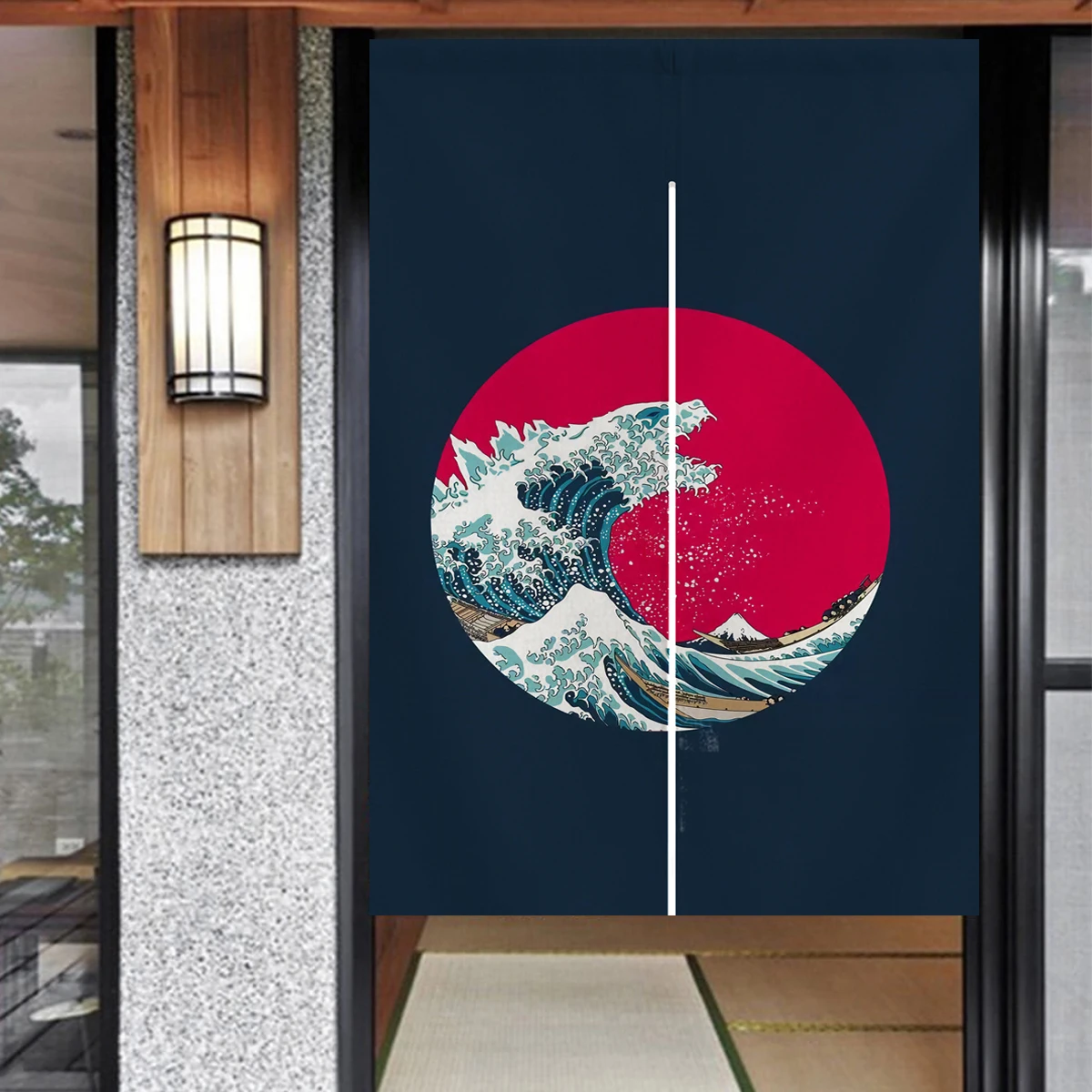 Ofat Home Japanese Wave Patter - огляд і ціна Noren Curtain Doorway