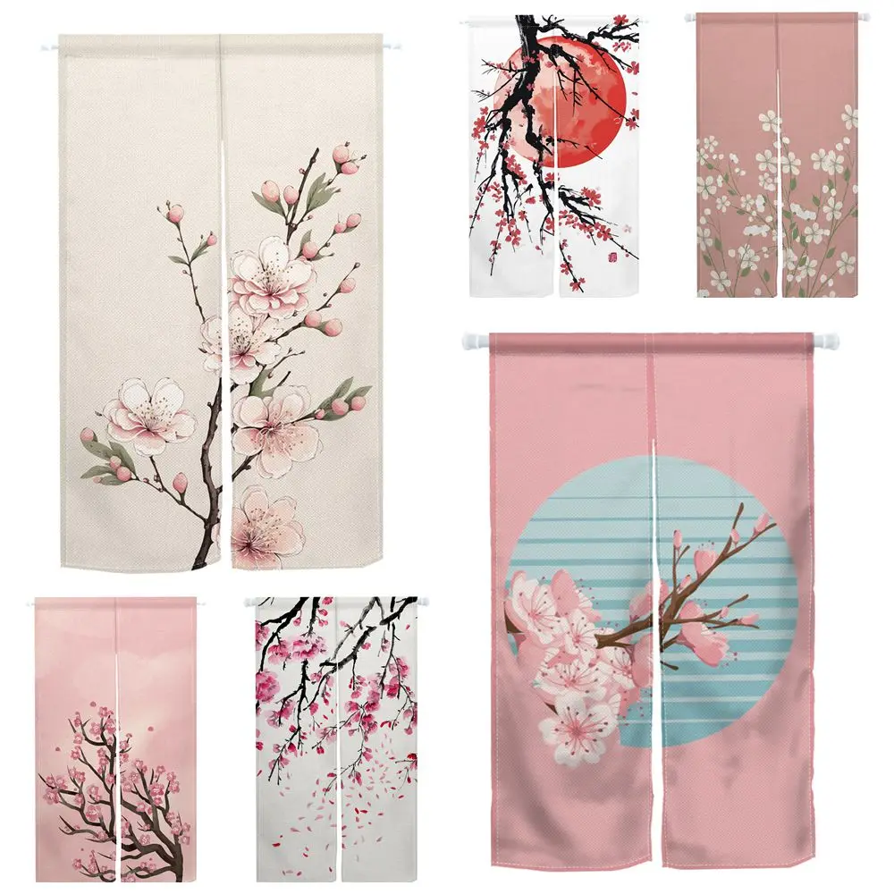 Cherry Blossom Door Curtain Ja - огляд і ціна Noren Curtain Doorway
